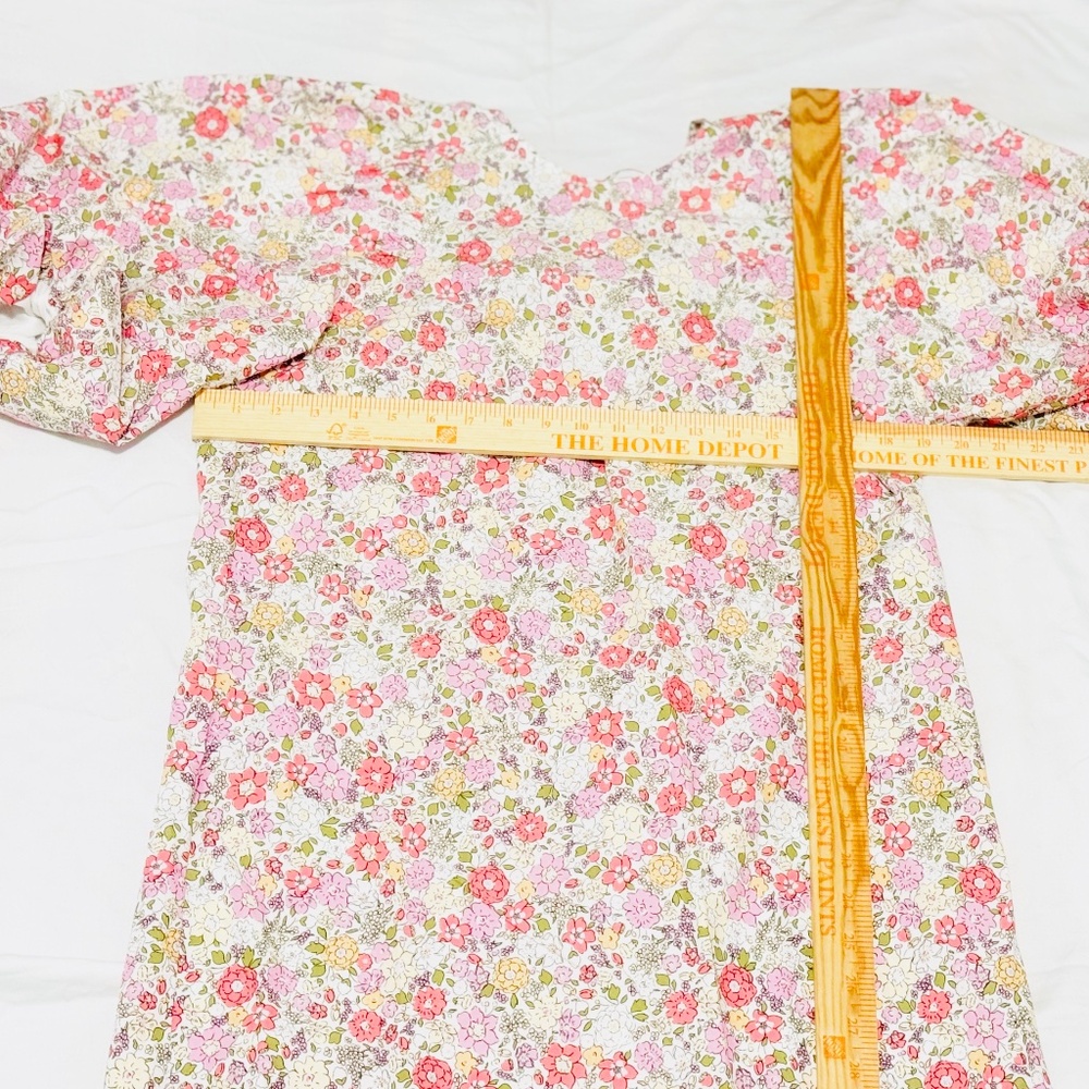 H&M Midi Floral Short Sleeve Dress S Small Office/Career/Work/Party/Casual EUC - Picture 4 of 7